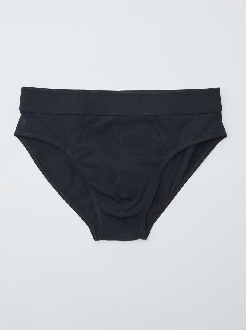 Slips en jersey - lot de 7 Noir - Kiabi