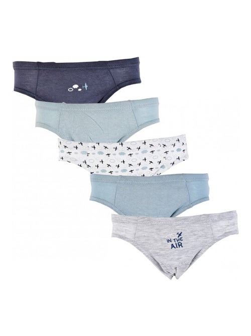 Slips Enfant TWINDAY en coton - Pack de 5 - Kiabi