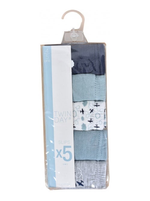 Slips Enfant TWINDAY en coton - Pack de 5 - Kiabi