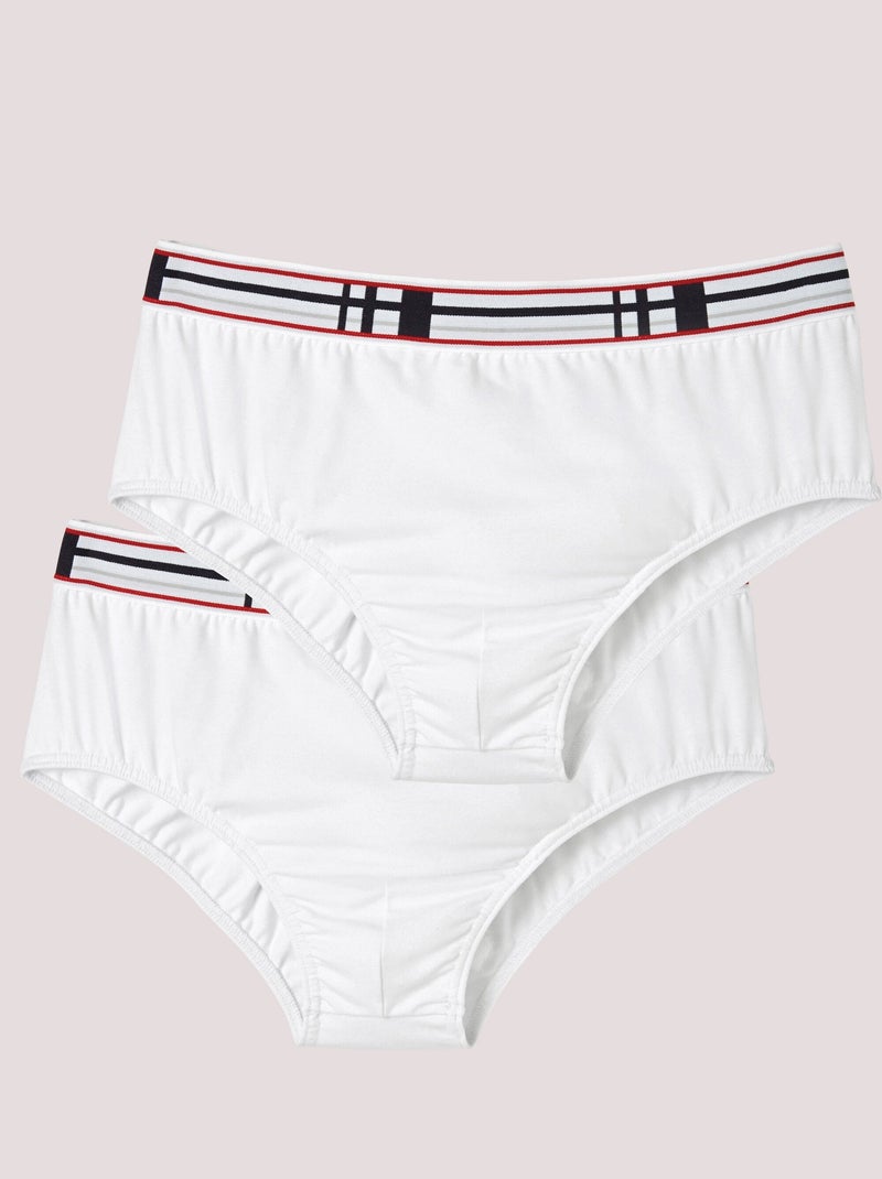 Slips fermés avec ceinture fantaisie Blanc - Kiabi