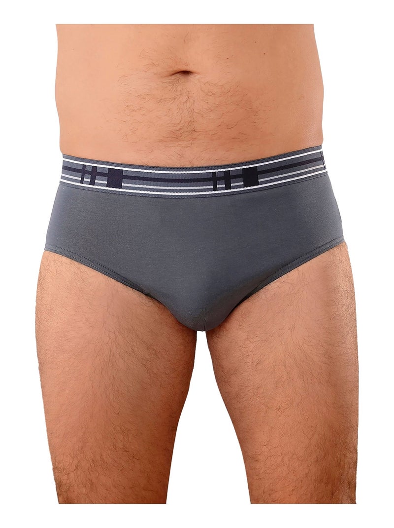 Slips fermés avec ceinture fantaisie Gris - Kiabi