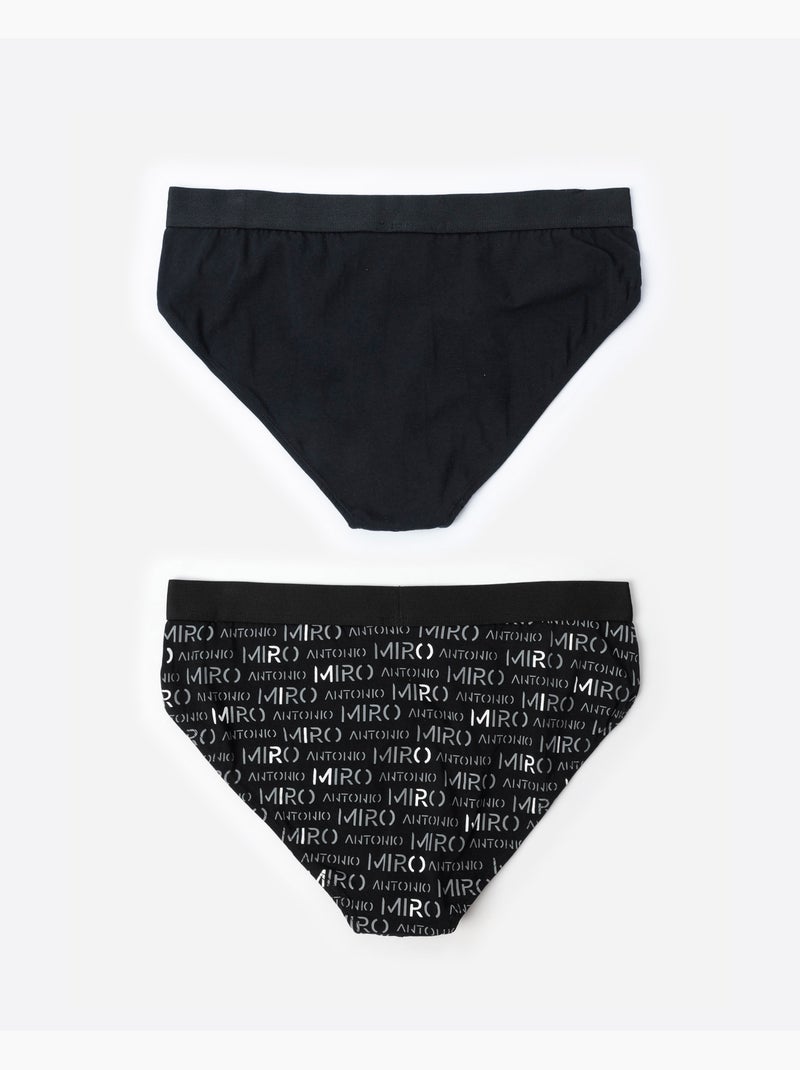 Slips lettres pour homme ANTONIO MIRO (boîte de 2 unités) Multicolore - Kiabi