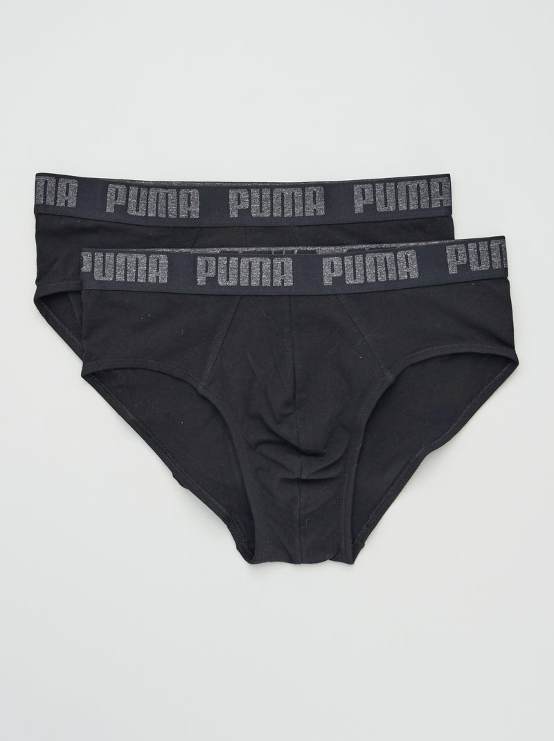 Slips 'Puma' - Lot de 2 Noir - Kiabi