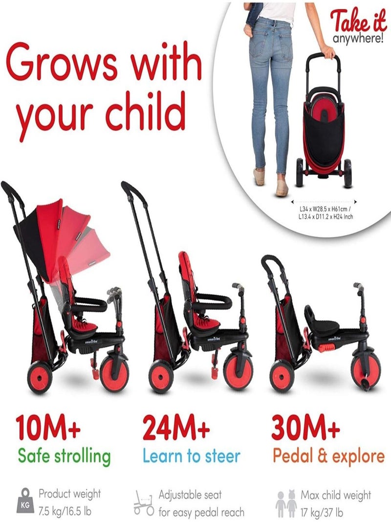 'Smartrike' Tricycle Evolutif Pliable STR3 Rouge Rouge - Kiabi