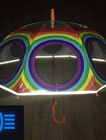 SMATI | Parapluie enfant transparent Arc en ciel