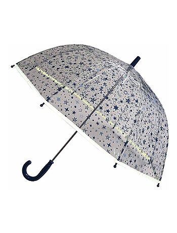 SMATI | Parapluie enfant transparent Étoiles Bleu