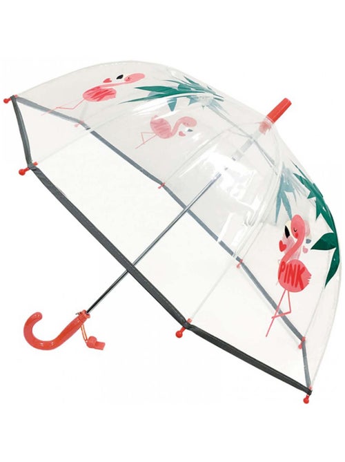 SMATI | Parapluie enfant transparent Flamant rose - Kiabi