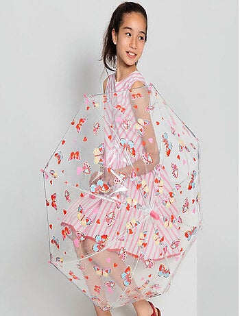 SMATI | Parapluie enfant transparent Papillon