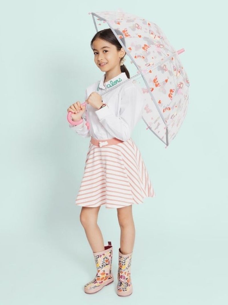 SMATI | Parapluie enfant transparent Papillon Rouge - Kiabi