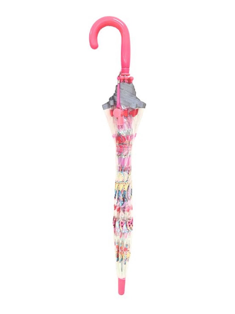SMATI | Parapluie enfant transparent Papillon Rouge - Kiabi