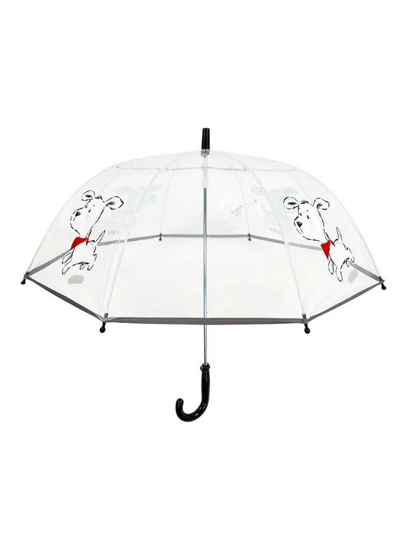 SMATI | Parapluie enfant transparent Petit chien Scotty Blanc - Kiabi