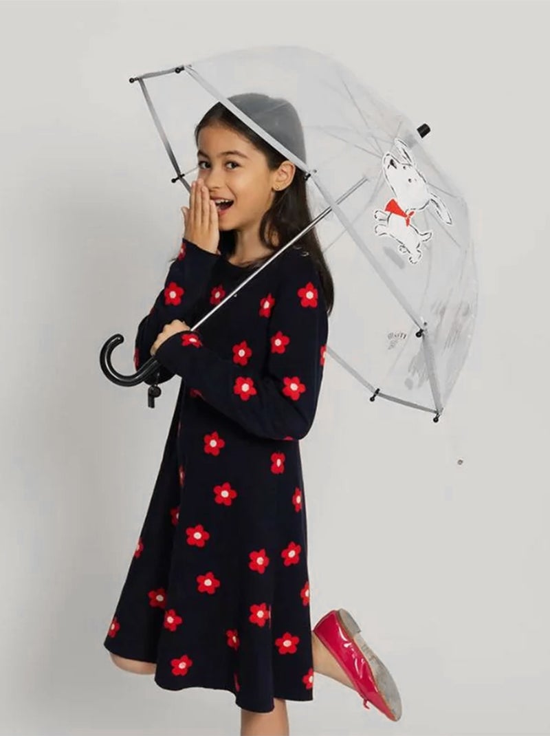 SMATI | Parapluie enfant transparent Petit chien Scotty Blanc - Kiabi