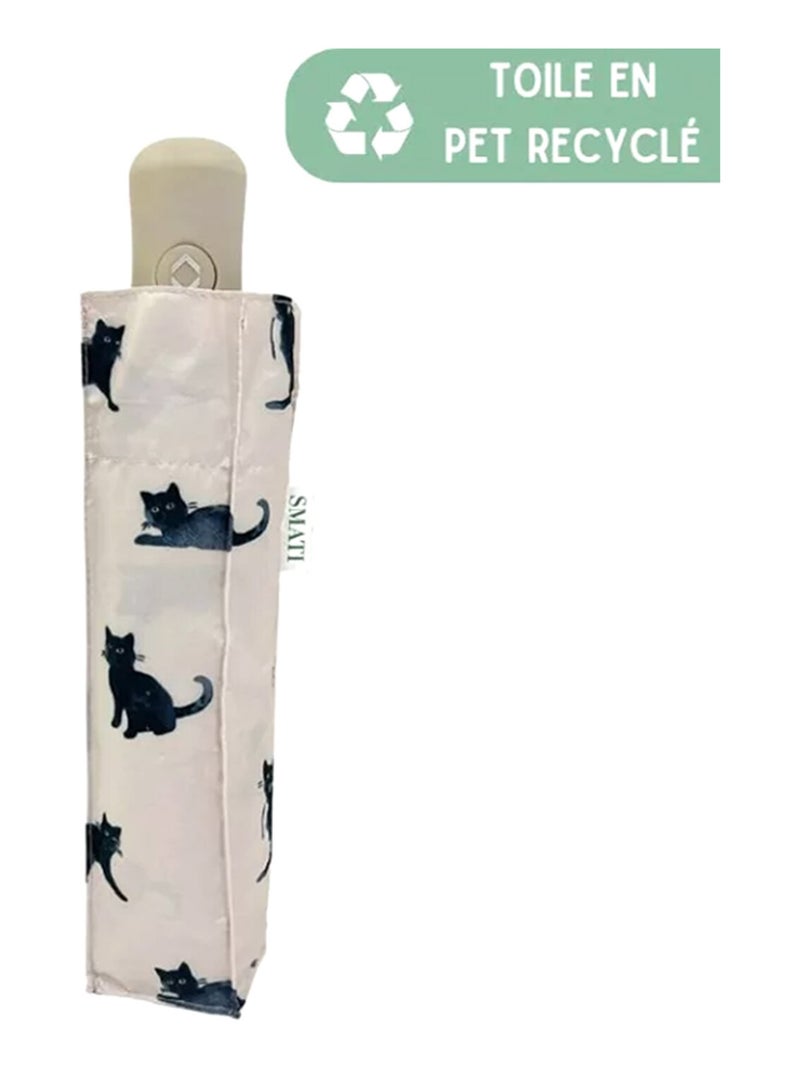 SMATI | Parapluie pliant et automatique Chat Beige - Kiabi