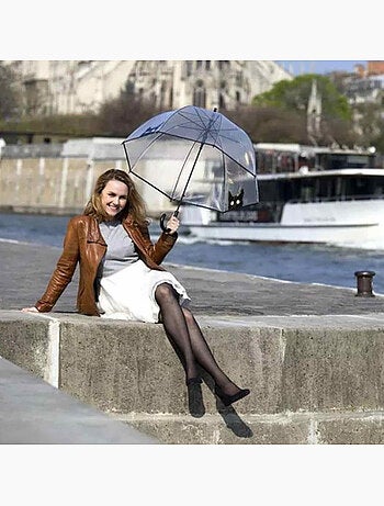 Smati | parapluie transparent long et automatique chat