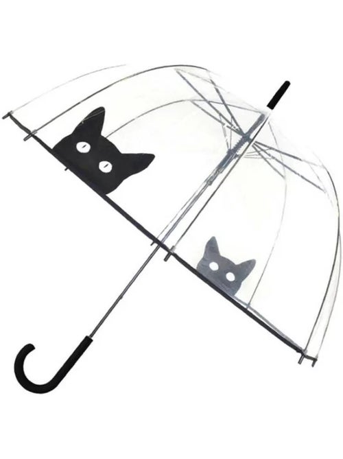 Smati | parapluie transparent long et automatique chat - Kiabi