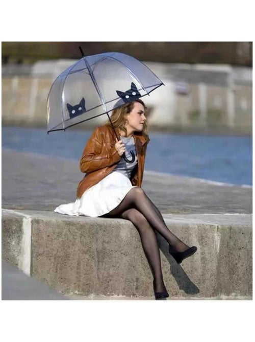 Smati | parapluie transparent long et automatique chat - Kiabi