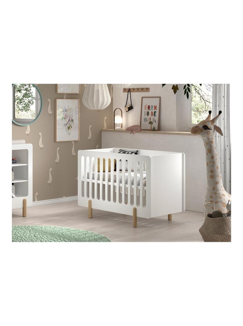 Smile Lit Bebe 60x120 Cm Blanc Blanc - Kiabi