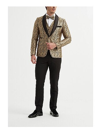 Smoking 3 pièces avec nœud papillon inclus Kebello