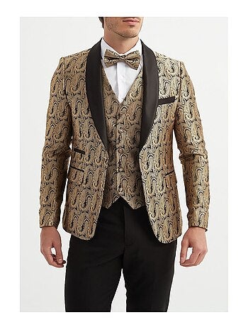 Smoking 3 pièces avec nœud papillon inclus Kebello