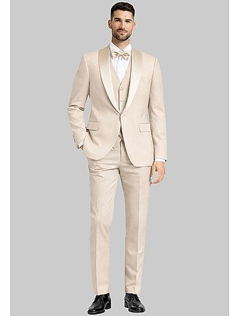 Smoking à col châle en satin Kebello