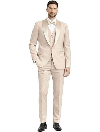 Smoking à col châle en satin Kebello