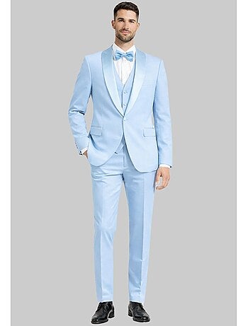 Smoking à col châle en satin Kebello