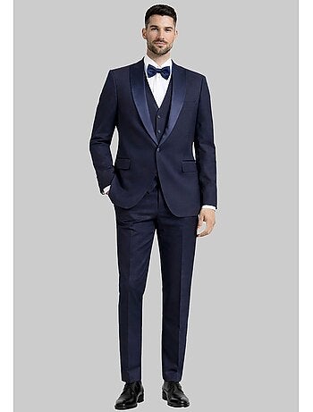 Smoking à col châle en satin Kebello