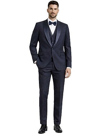 Smoking à col châle en satin Kebello