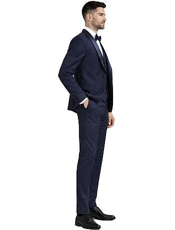 Smoking à col châle en satin Kebello