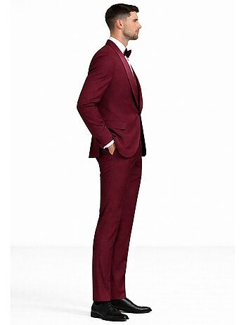 Smoking à col châle en satin Kebello