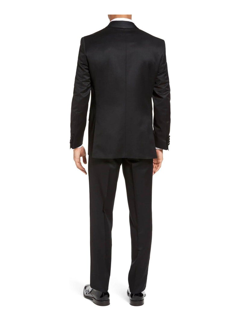 Smoking à col châle en satin Kebello Noir Noir - Kiabi