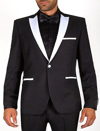 Smoking à revers en satin Kebello