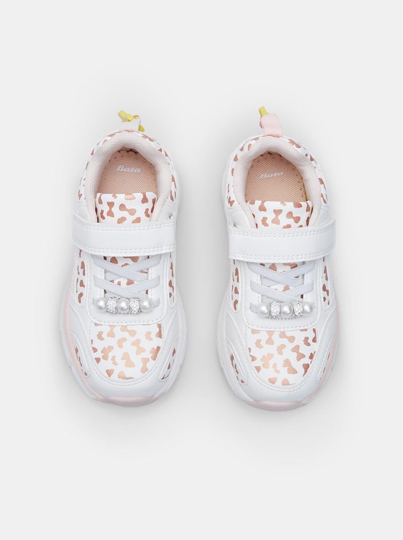 Sneaker avec lacets et bride Bata Blanc - Kiabi
