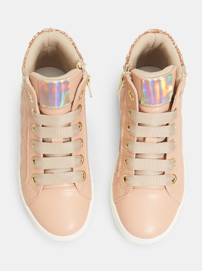 Sneakers à bride avec chaîne et paillettes BATA Rose - Kiabi