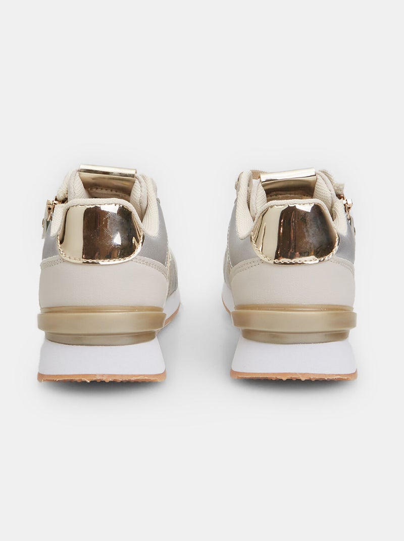 Sneakers à fermeture éclair BATA Beige - Kiabi