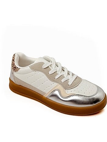 Sneakers à lacets empiècements fantaisie - AFIBEL