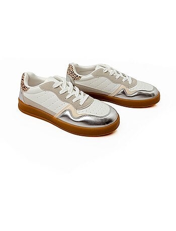 Sneakers à lacets empiècements fantaisie - AFIBEL