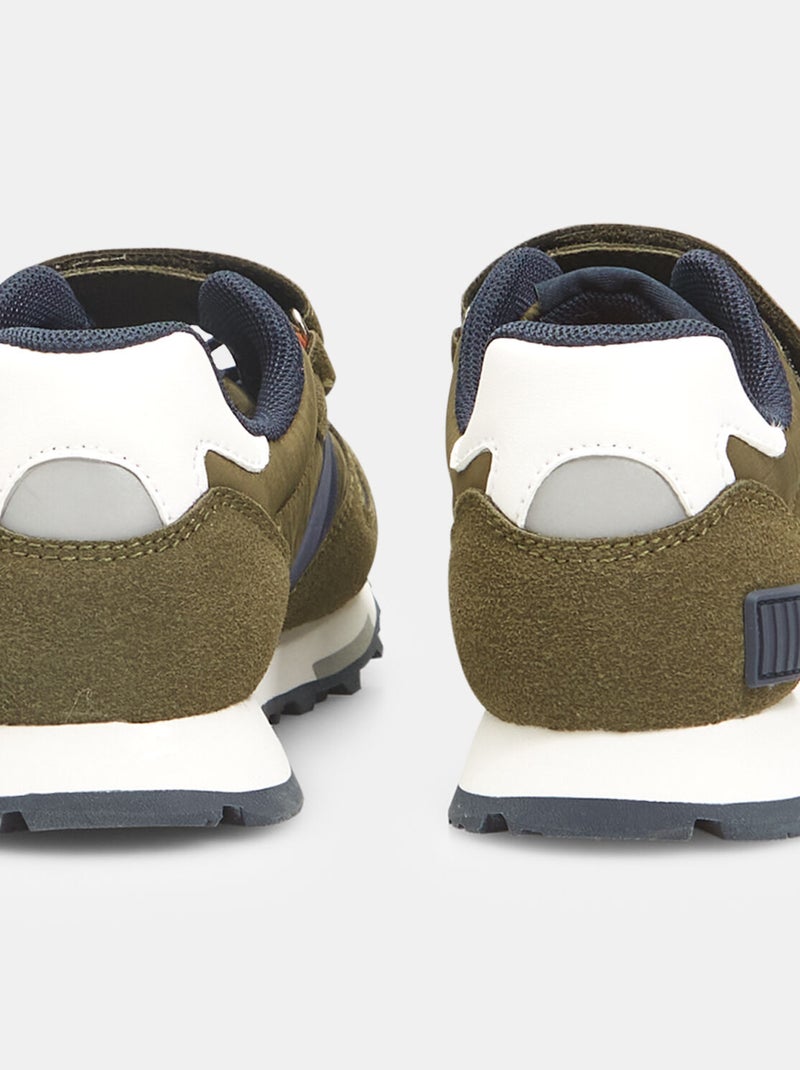 Sneakers avec bande velcro BATA Kaki - Kiabi