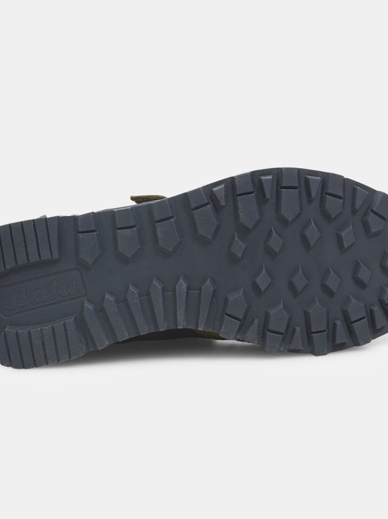 Sneakers avec bande velcro BATA Kaki - Kiabi