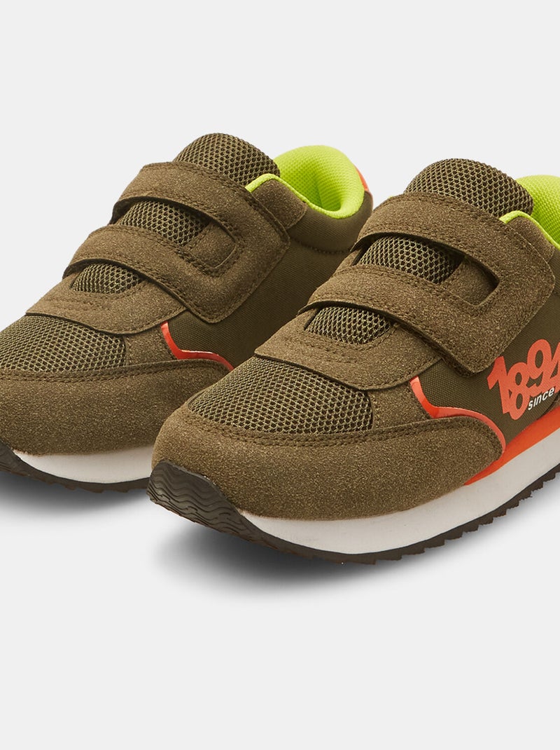 Sneakers avec bande velcro BATA Vert - Kiabi