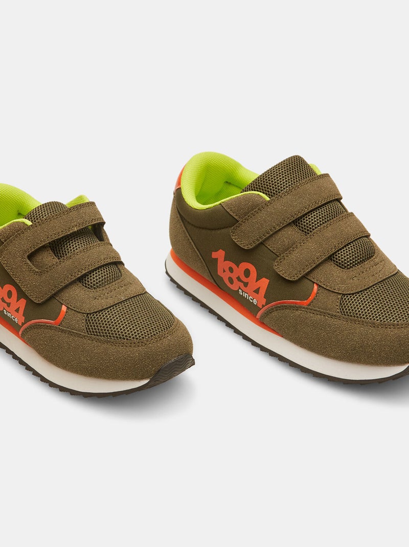 Sneakers avec bande velcro BATA Vert - Kiabi