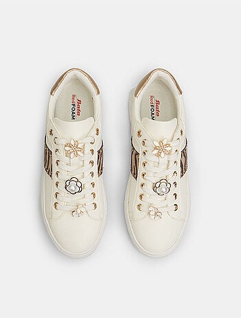 Sneakers avec bandeau animalier et applications bijoux BATA
