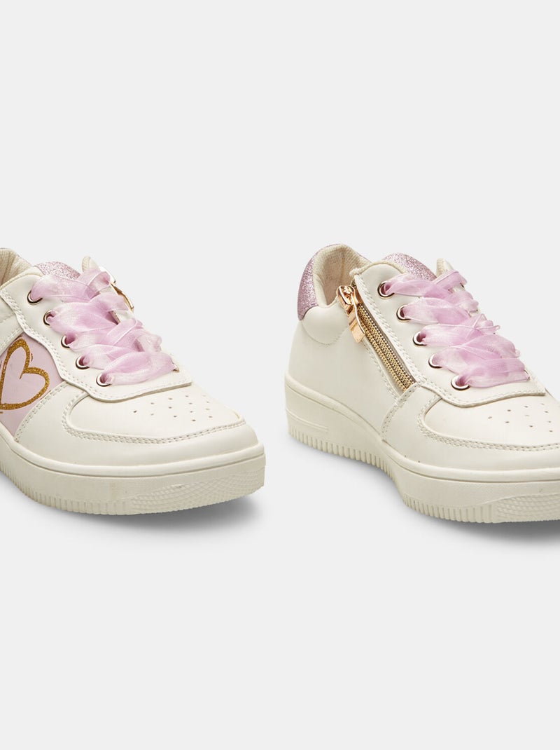 Sneakers avec double lacet BATA Rose - Kiabi