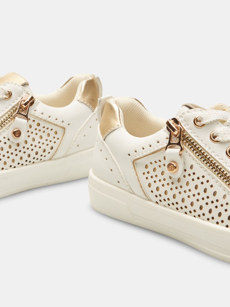 Sneakers avec fermeture éclair BATA Blanc - Kiabi