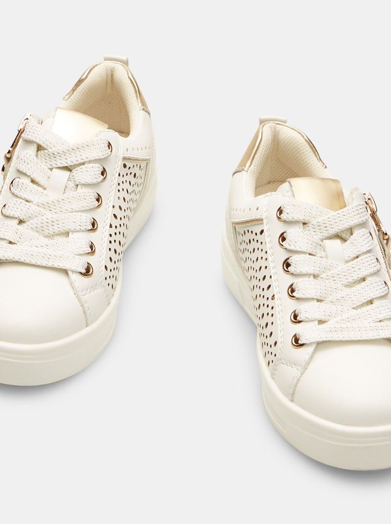 Sneakers avec fermeture éclair BATA Blanc - Kiabi