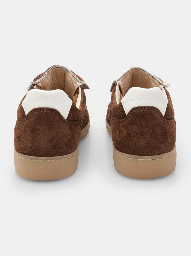 Sneakers avec languette retournée BATA Marron - Kiabi