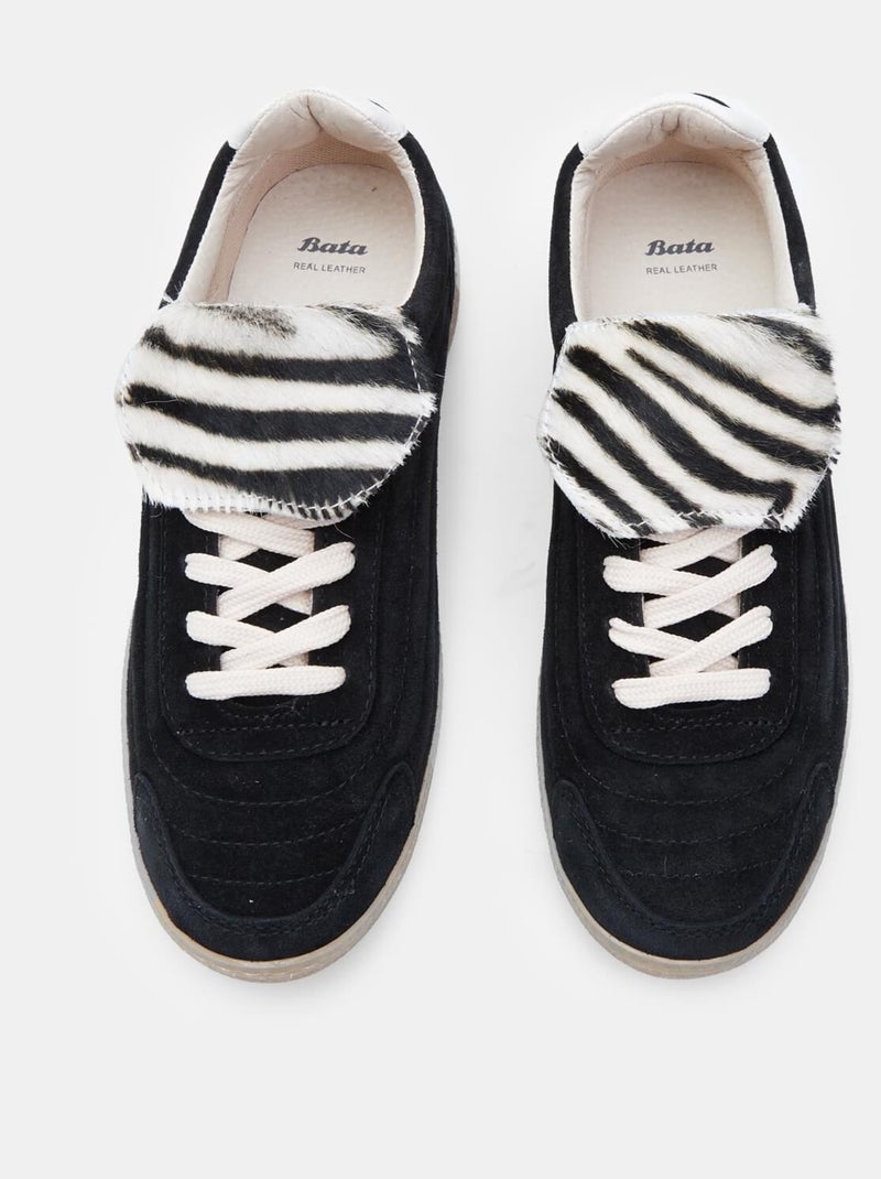 Sneakers avec languette retournée BATA Noir - Kiabi