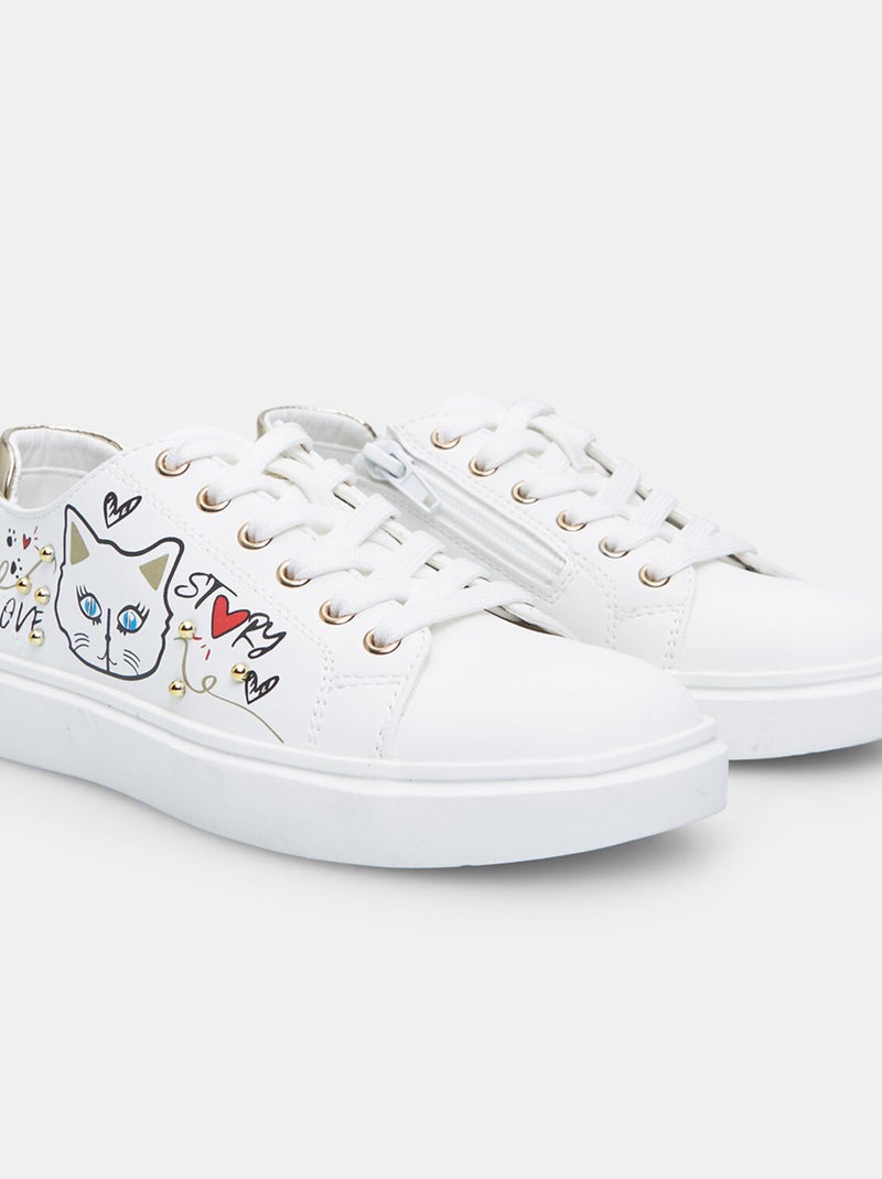 Sneakers avec motifs BATA Blanc - Kiabi