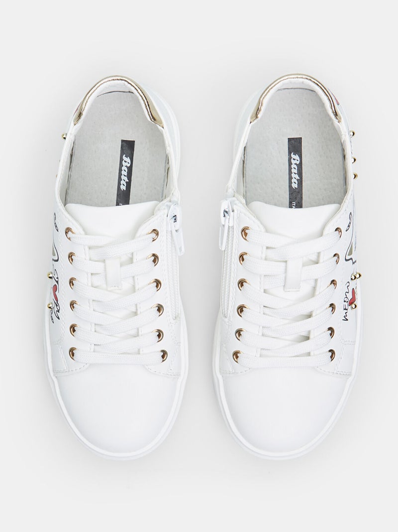 Sneakers avec motifs BATA Blanc - Kiabi