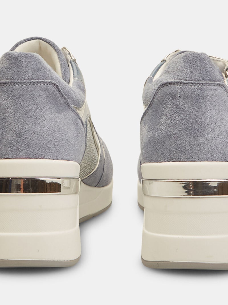 Sneakers avec semelle plate et zip BATA Bleu - Kiabi
